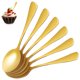 thumbnail image 5 of FENGGUIQU 6Ud Cucharas De De Acero Inoxidable Color Dorado Para Cocina Con Acabado Y, 5 of 8