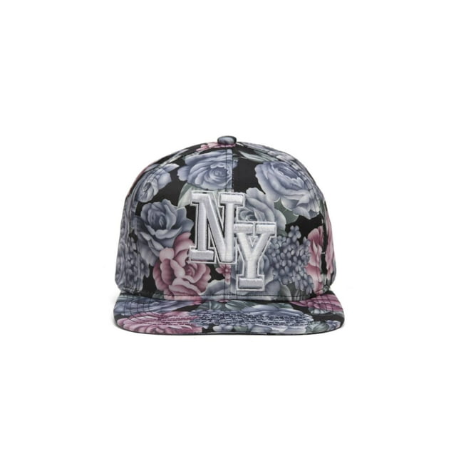 Floral Print City Cap Snapback - New York