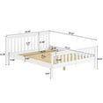 thumbnail image 6 of Queen Bed Frames with Headboard, Solid Wooden Platform Bed with Corner, Modern Low Profile Bed Frame, No Box Spring Needed, White, 6 of 6