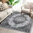 thumbnail image 2 of CAROMIO 9' x 12' Area Rug for Living Room Boho Vintage Rug Non Slip Gray Indoor Rug, 2 of 6