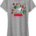 thumbnail image 3 of Peanuts - Snoopy And Woodstock Christmas Overload - Women's Short Sleeve Graphic T-Shirt, 3 of 6