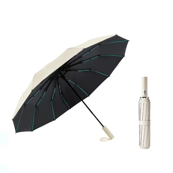Automatic Windproof Folding Umbrella, Rain and Sun Protection for Daily Use