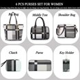 thumbnail image 2 of Bolso de hombro 2E-Youth con asa superior Negro Blanco Gris L, 2 of 5