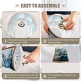 thumbnail image 5 of WOBOGO Blue Pumpkin Table Lamps Bedroom 3-Speed Dimmable Farm Style with Fabric Shade for Reading and Home Office, 5 of 8