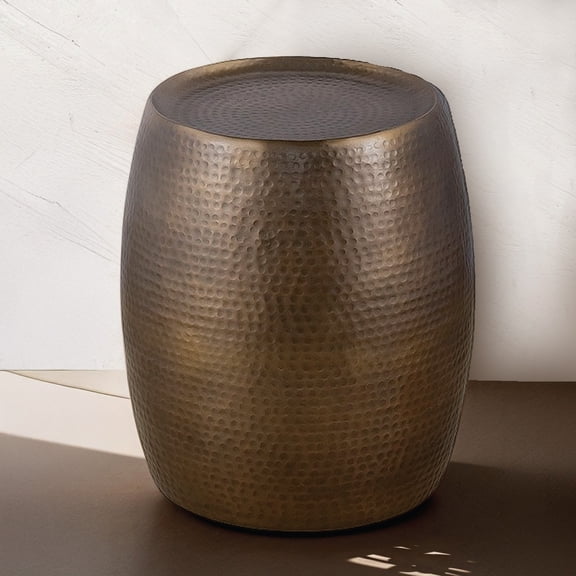 Furnishing ET-501-25-18 END Table made with Aluminum metal Gold