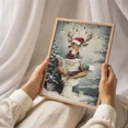 thumbnail image 5 of Reindeer On The Toilet, Printable Funny Christmas Wall Art, Bathroom Poster, Matte Canvas Stretched, Posters for Room Bedroom Living Room Bathroom Wall Decor, Posters & Art Prints, Gift., 5 of 7