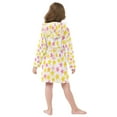 thumbnail image 7 of FORMRS Niños Bathrobe Unisex Hooded Robe Soft Plush Pajamas Sleepwear, Size 10-12T, White Stars Pattern, 7 of 7