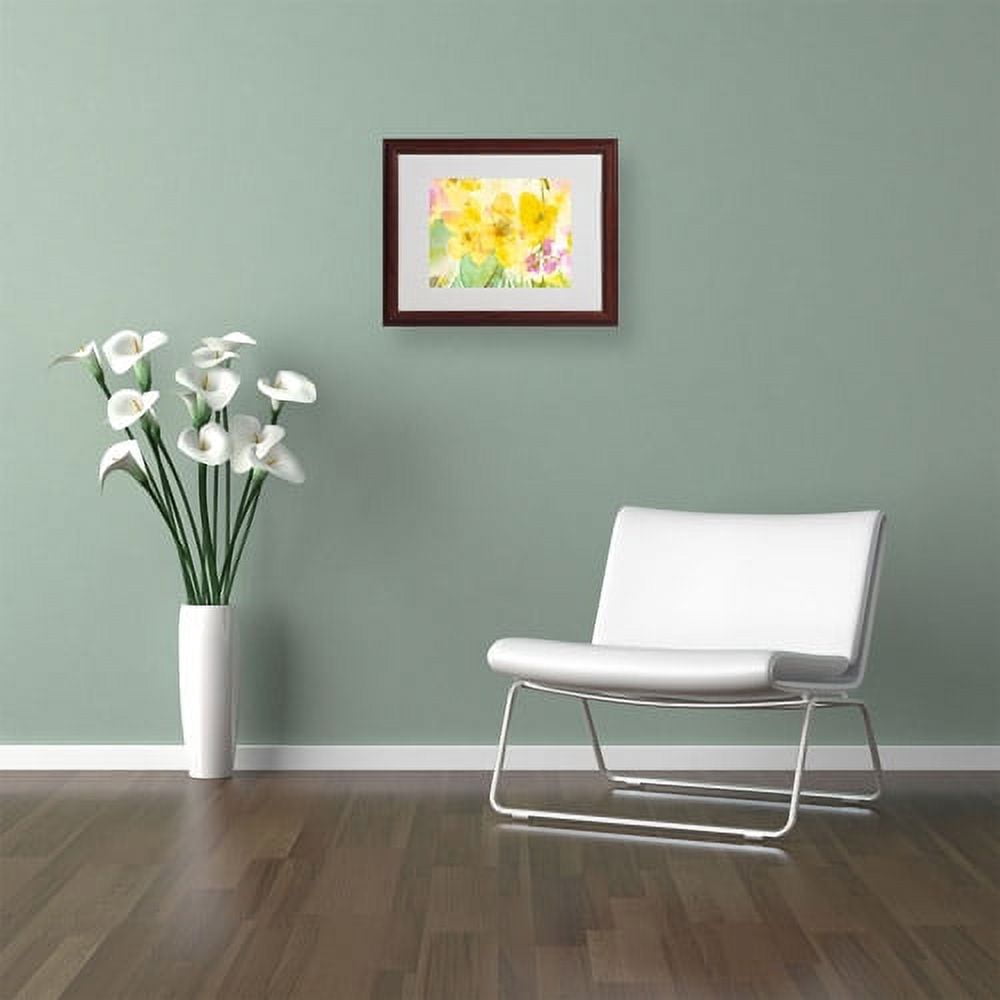 "Yellow Trio" Canvas Art by Sheila Golden, Wood Frame