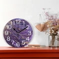 thumbnail image 2 of GZHJMY Purple Wave Wall Clock,Silent Non Ticking 10 Inch Battery Operated Round Wall Clocks for Kitchen,Home,Bedrooms,Office Decor, 2 of 6