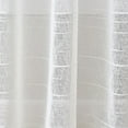 thumbnail image 6 of Mainstays Woven Stripe Sheer Tab Top Curtain, Single Panel, White, 50" W x 63" L, 6 of 6