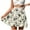 Beige, variant on Miqool Women's Boho Floral Flowy Skater Skirt Casual Elastic High Waisted Ruffle Tiered Flared Mini Skirts Summer Beach Skirt