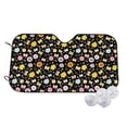thumbnail image 2 of Lsque Flower Butterfly Car Windshield Sun Shade | Accordion Folding Style Auto Shade for Car Truck SUV Van | Blocks UV Rays Sun Visor Protector | Small, 2 of 7