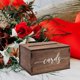 thumbnail image 1 of Caja de tarjetas de boda Caja de dinero de boda decoraciones rústicas de madera decorativa con organizador de tragamonedas para de la mesa, 1 of 8