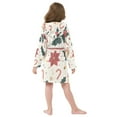 thumbnail image 7 of FORMRS Niños Bathrobe Unisex Hooded Robe Soft Plush Pajamas Sleepwear, Size 7-9T, Beige Christmas Candy Canes, 7 of 7