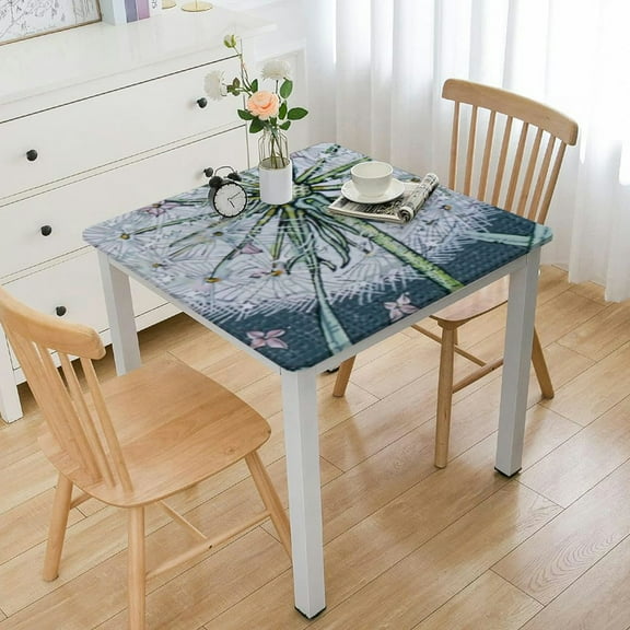 HAOXIT Square, Table Cloth Polyester Fabric s Table Cover for Outdoor Party Dinner Decor Room 36*36