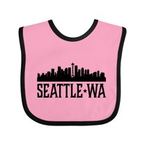 Inktastic Seattle Washington City Skyline Boys or Girls Baby Bib