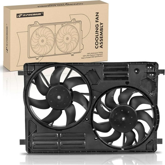A-Premium Engine Radiator Cooling Fan Assembly Compatible with Ford Escape 2017-2019 & Lincoln MKC 2015-2018, 1.5L 2.0L 2.3L, Replace# EJ7Z8C607C, EJ7Z8C607E