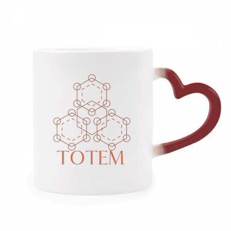 

Hexagonal Composite Center Point Heat Sensitive Mug Red Color Changing Stoneware Cup