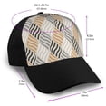 thumbnail image 2 of Naloa Geometric Adult adjustable Print Baseball Hat, Patchwork curved brim baseball capfor Men and Women, One Size, 2 of 5