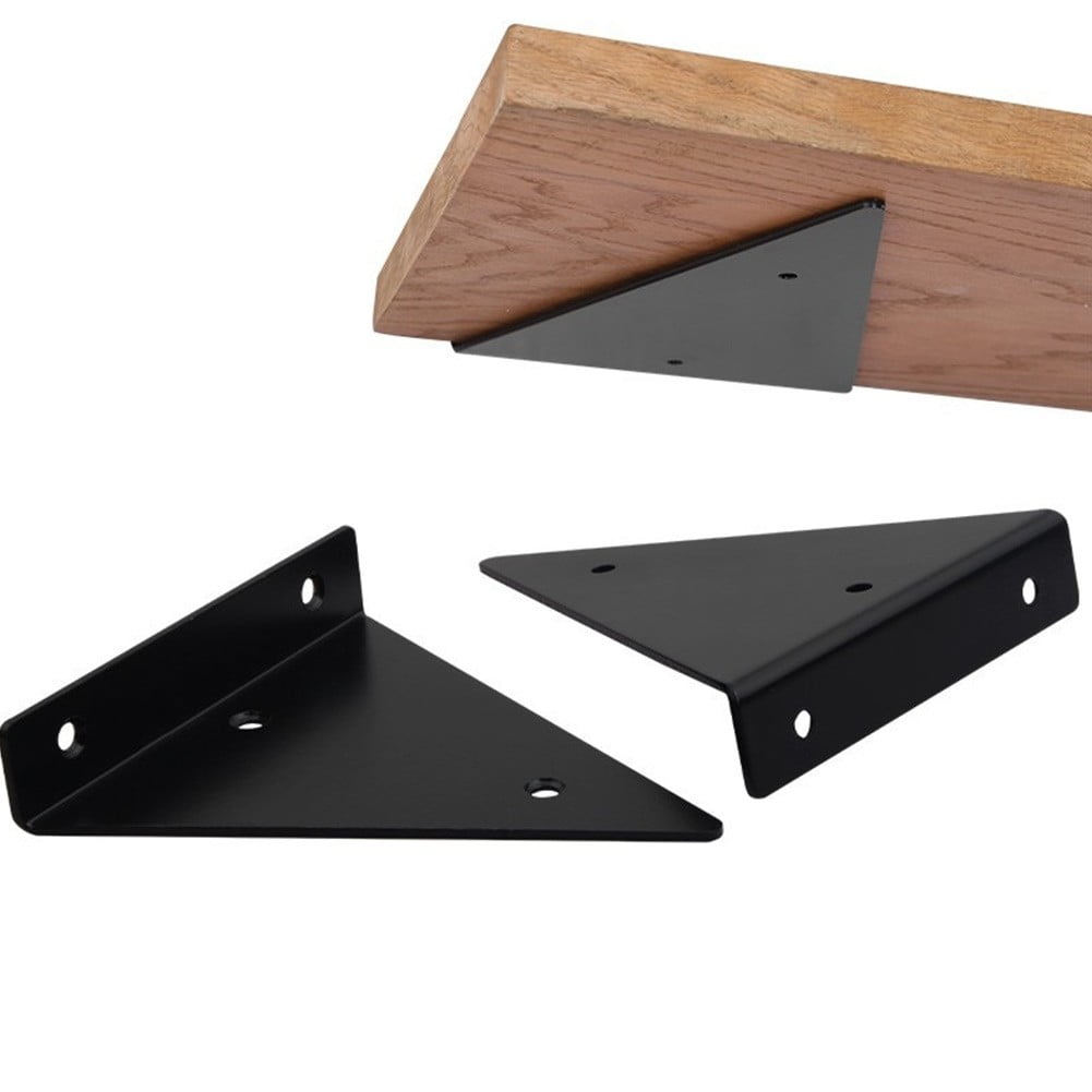 CHENGSI for Heavy Duty Triangle Shelf Support Brackets Wall Mounted Invisible Furniture Hardware Steel Plate Brackets for Shelves Cabinets Easy Installation White 280mm