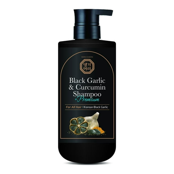 Daeng Gi Meo Ri Premium Black Garlic & Curcumin Shampoo 16.9 fl oz. (500ml), Hair Loss Care, Nourishing, For All Hair Type