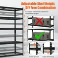 thumbnail image 4 of CazToi Garage Storage Shelving 5 Tier Utility Shelves 2000 Lbs Capacity Heavy Duty Wire Shelf Adjustable Shelves Metal Garage Storage Rack Easy Assembly Metal Storage Racks and Shelving, 4 of 8