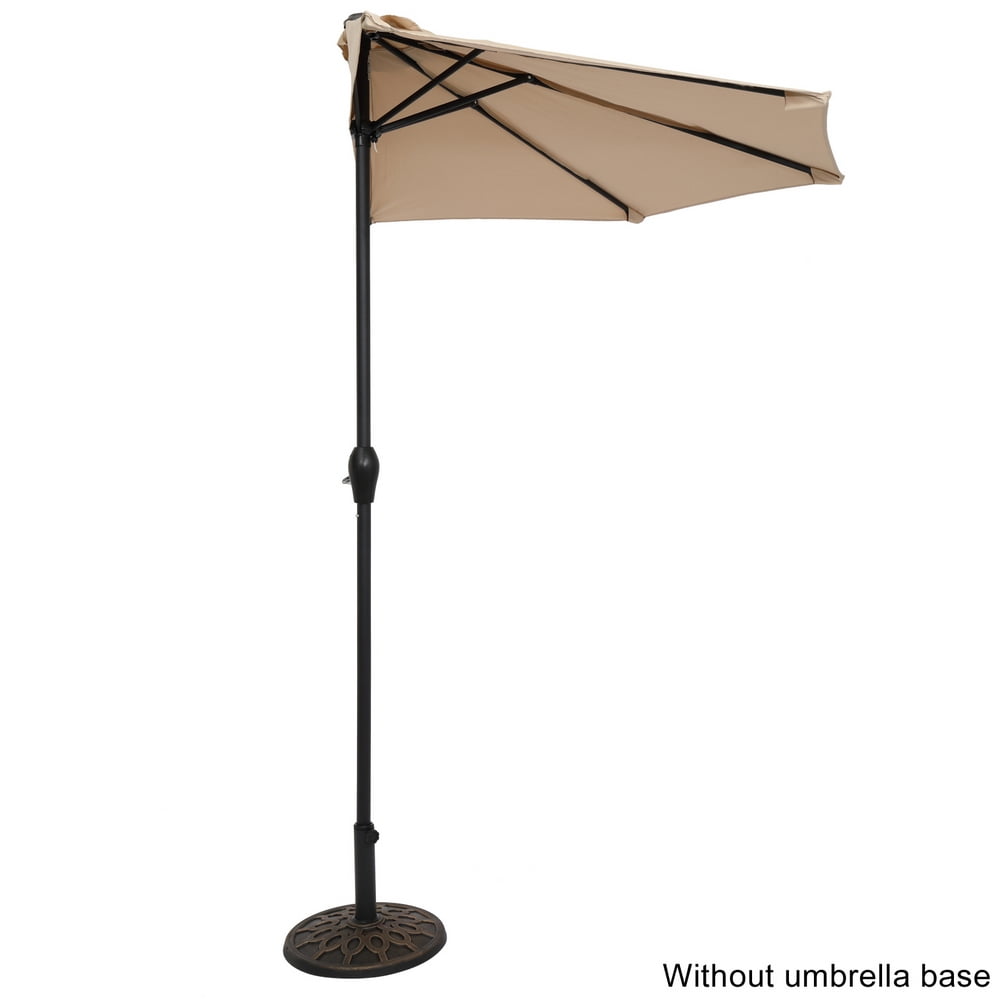 Kepooman 9Ft Half Round Umbrella, Waterproof Patio Wall Balcony Door Window Sun Shade, Without Base, Top Color Kepooman 9Ft Half Round Umbrella, Waterproof Patio Wall Balcony Door Window Sun Shade, Without Base, Top Color
