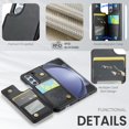 thumbnail image 5 of Dteck Case for Samsung Galaxy Z Fold  7,Magnetic PU Leather Card Slots Wallet Case with RFID Blocking Shockproof Protective Stand Phone Cover for Women Men,Black, 5 of 7