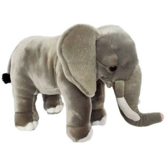 Auswella Plush Realistic 16 Inch  Elephant Plush Animal- Stuffed Animals Plushies