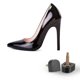 thumbnail image 5 of 6 Pares TPU Alto Tacón Puntas Zapatos Reemplazo Tapa para Mujeres Alto Tacón Zapatos 2,4mm Pasador, 10x9mm U Forma Tacón Reparación Tapas, Negro, 5 of 5