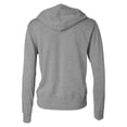 thumbnail image 3 of Fleece Unisex French Terry Heathered Hooded Full-Zip Sweatshirt, 3 of 5
