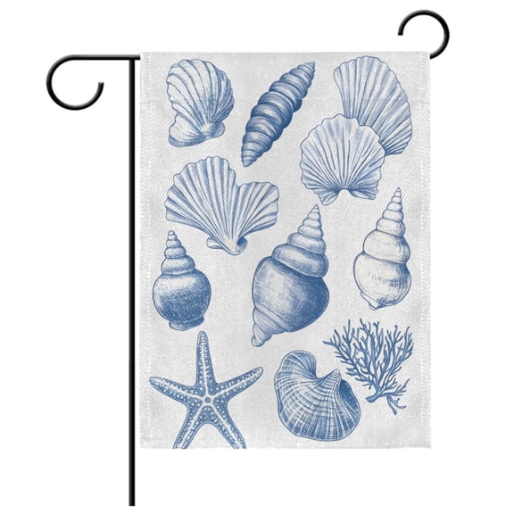Ryvnso Starfish Coral Pattern Garden Flag 12x18 Inch Double Sided Seasonal Yard Decoration
