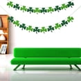 thumbnail image 3 of Coolmade 4 Pcs Shamrock Garland Clover Wreath Banner, St. Patrick's Day Garden Banner Decoration, 3 of 7