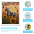 thumbnail image 3 of Diamond Art Kits for Adults, Sunset Horse Sunflowers Butterflies 5D Diamond Painting Kits for Adults Beginners, DIY Full Drill Diamond Painting, Gem Art and Crafts 12x16, 3 of 7