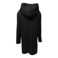 thumbnail image 6 of Women's Long Full Zip Hoodie Oversized Lightweight Tunic Sweatshirt Jacket with Zip Pockets Fashion Coat, 6 of 7