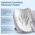 thumbnail image 4 of UNITED Seat Cushion for Tailbone Pain Relief – Memory Foam Lifting Pillow for Coccyx, Hip, Hemorrhoid, Sciatica & Post-Surgery Recovery – Wheelchair, Car, Desk, Gaming & Office Chairs, Black, 4 of 8