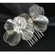 thumbnail image 2 of Nvzi Horquillas para el pelo de boda con flores para novias, peinetas con perlas de cristal, pinzas para el pelo, tocado, accesorios para el pelo de boda dorados, joyas - doradas, 2 of 4