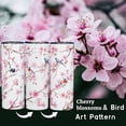 thumbnail image 2 of Cherry Blossom Tumbler with Lid and Straw - Pink Cherry Blossom Bird Cup, Travel Mug, Water Bottle - Metal Thermal Insulated Tumblers 20 Oz -Gifts for Women -Cherry Blossom Decor, Stuff, 2 of 6