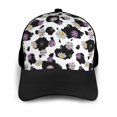thumbnail image 3 of Xecao Daisies Flowers print unisex vintage washed baseball cap, a soft and adjustable hat perfect for any casual style., 3 of 5