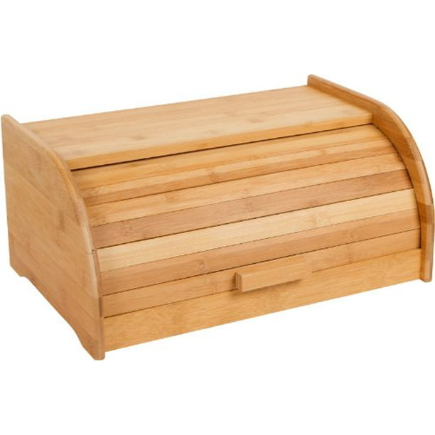 16" Rolltop Bamboo Bread Box By Trademark Innovations