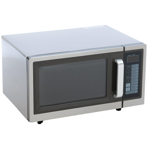 Microondas comercial A-to-Z Supply con control táctil digital, interior de 1 pie cúbico, acero inoxidable, 1000 vatios, aprobado por UL y NSF