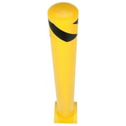 HECASA 42 Safety Bollard Barrier Steel Bollard Post Road Pile Parking Bollard Pillar with 4 Free Anchor Bolts for Garage Parking Lot Traffic-Sensitive Area