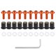thumbnail image 1 of 10 Piezas M5 Motocicleta Parabrisas Tornillo Carenado Parabrisas Perno Naranja, 1 of 1