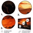 thumbnail image 3 of Designart "Pointillism Art of Sunset Riders in the West II" Western Metal Wall Decor, 3 of 5