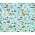 thumbnail image 4 of oneOone Cotton Flex Sky Blue Fabric Leaves|Palm Tree & Dinosaur Sewing Material Print Fabric By The Yard 40 Inch Wide, 4 of 4