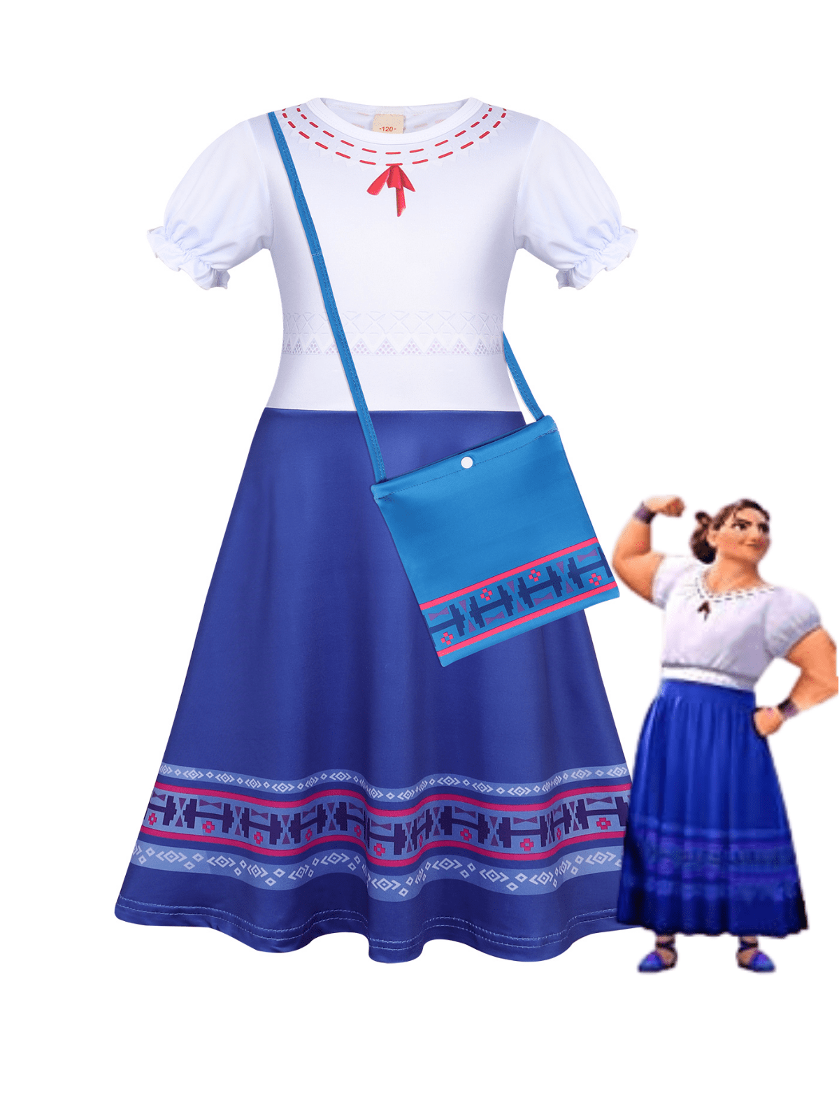 Kids Isabela Dress Cosplay Costume From Encanto | Julieta Madrigal Princess Dress Skirt Suit For Girls
