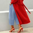 thumbnail image 4 of ASDFVBKG Wide Leg Jeans for Women Trendy High Waisted Flare Jeans Cropped Denim Pants Stretchy Baggy with Patch Pockets Sky Blue XXL, 4 of 4
