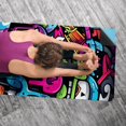 thumbnail image 5 of Graffiti Yoga Mat Towel with Storage Bag, 72.8"x26.8", Suitable for Hot Yoga, Pilates, Fitness - Yoga Blanket, Yoga Towel, Hot Yoga Towel Included, 5 of 6
