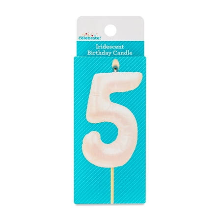 Iridescent Number 5 Birthday Candle, by Way To Celebrate
