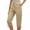 *Khaki, variant on ClodeEU Women's Bow Leg Drawstring Cargo Capri Pants ,Casual Outdoor Hiking Pants with Pockets Khaki,Womens Plus XL